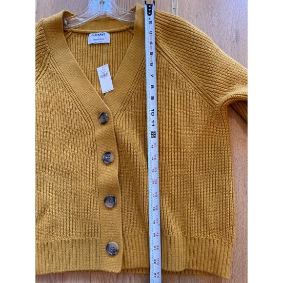 NWT Old Navy Shaker-stitch Cardigan in Mustard Yellow Womens Size Large - Picture 9 of 9
